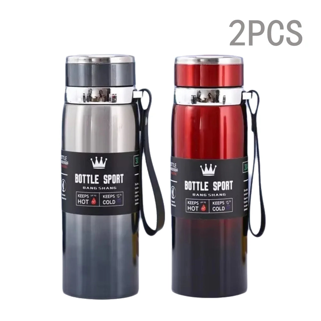 1000ml Thermal Water Bottle Thermos Vacuum Flask Double Stainless Steel Coffee Tea Insulated Cup Leakage-proof for Office Oasis Select Blue Red 2PCS 1000ML