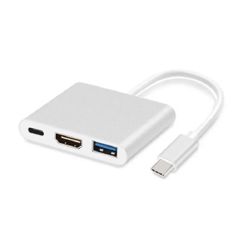 3 IN 1 USB C HUB Type C to 4K HDMI-Compatible Adapter Cable Converter USB DP 100W Type C Charging Converter for Laptop Macbook Oasis Select