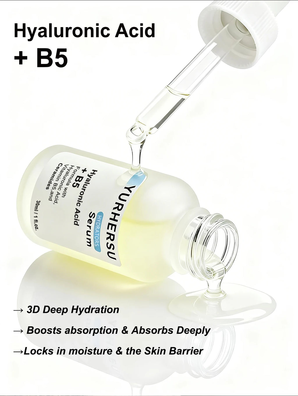 Hyaluronic Acid 2% + B5 Face Serum – Deep Hydration 30ml Face Serum Oasis Select