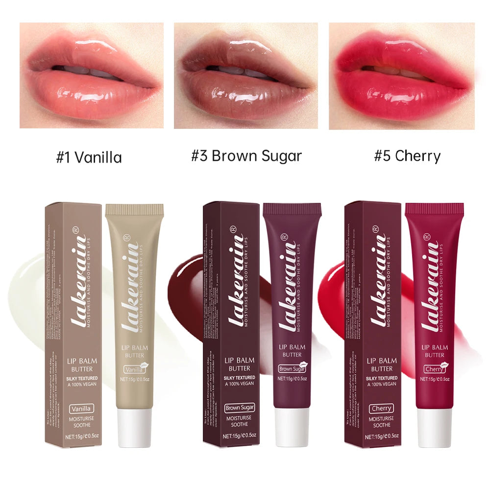 3-Pack Crystal Butter Lip Gloss Oil & Tinted Balm Set