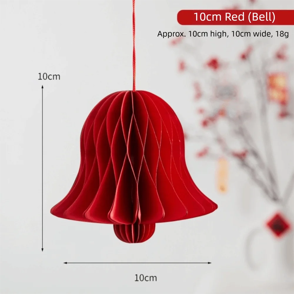 Red Honeycomb Paper Hanging Decoration with Tassel | New Year