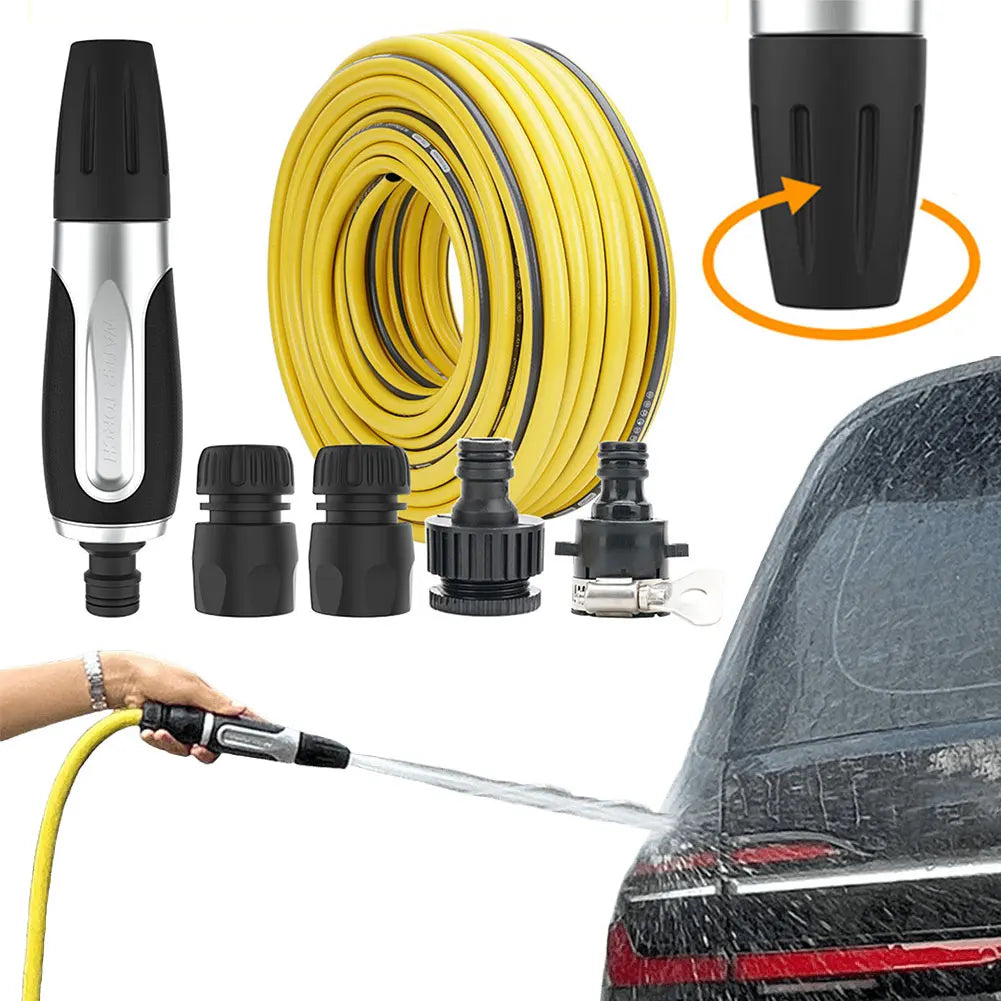 Car Wash Gun with 2/3/5M Hose Multiple Spray Modes Garden Portable Water Gun Pressurized Hose Nozzle for Irrigate Garden Lawn Oasis Select