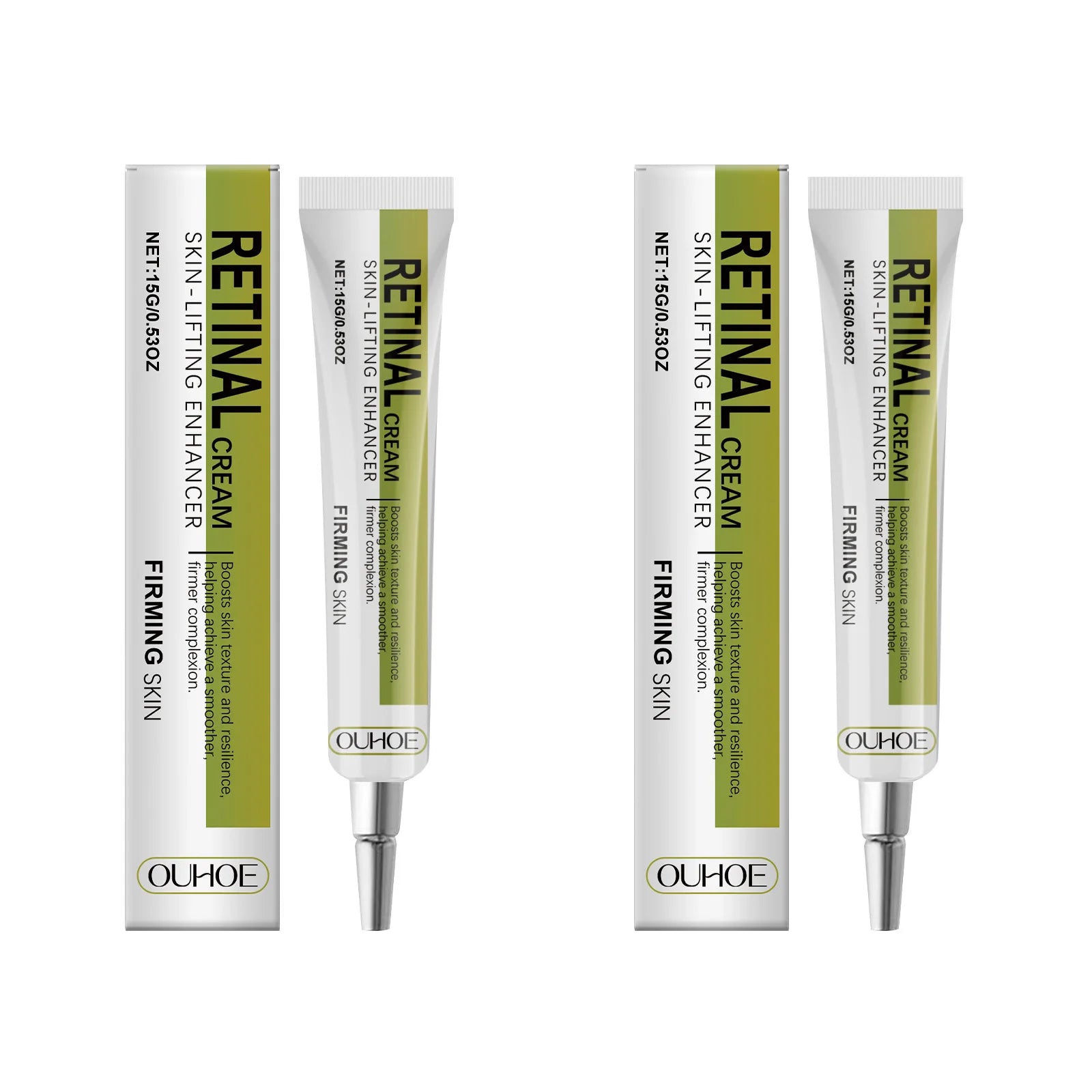 Retinol Cream Smoothing Wrinkle Firming Hydrating Barrier Support Radiant Fade Fine Lines Moisturizing Tightening Face Cream Oasis Select 2 x 15g Boxed