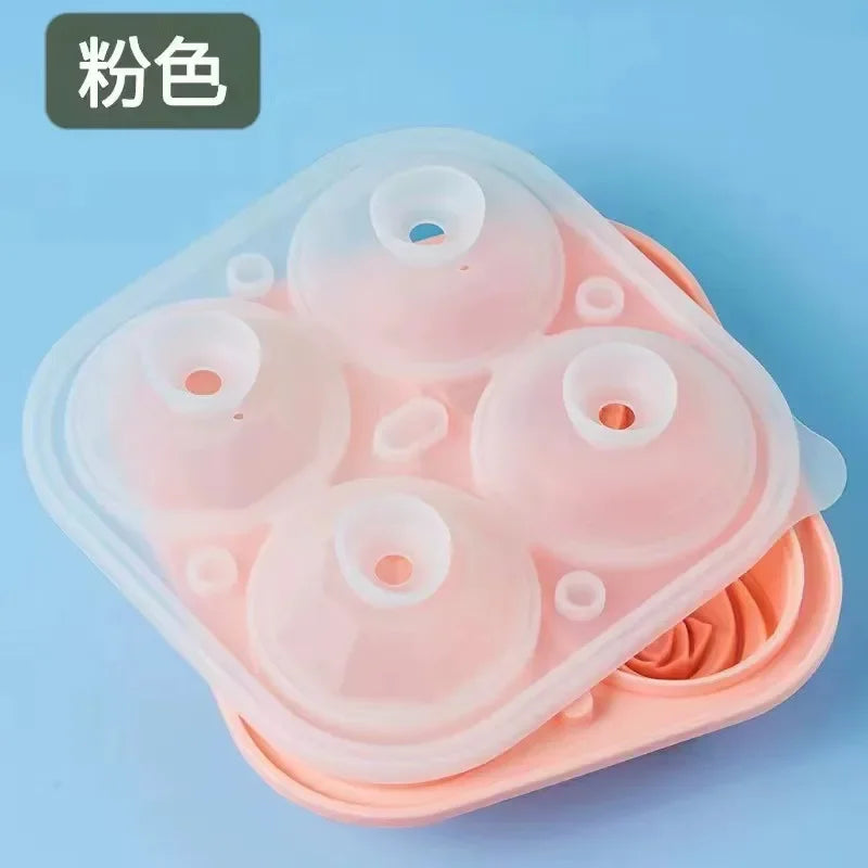 3D Large Ice Cube Trays 2.15Inch Rose Ice Molds 4 Giant Cute Flower Shape Ice Silicone Mould For Cocktails Juice Whiskey Freezer Oasis Select