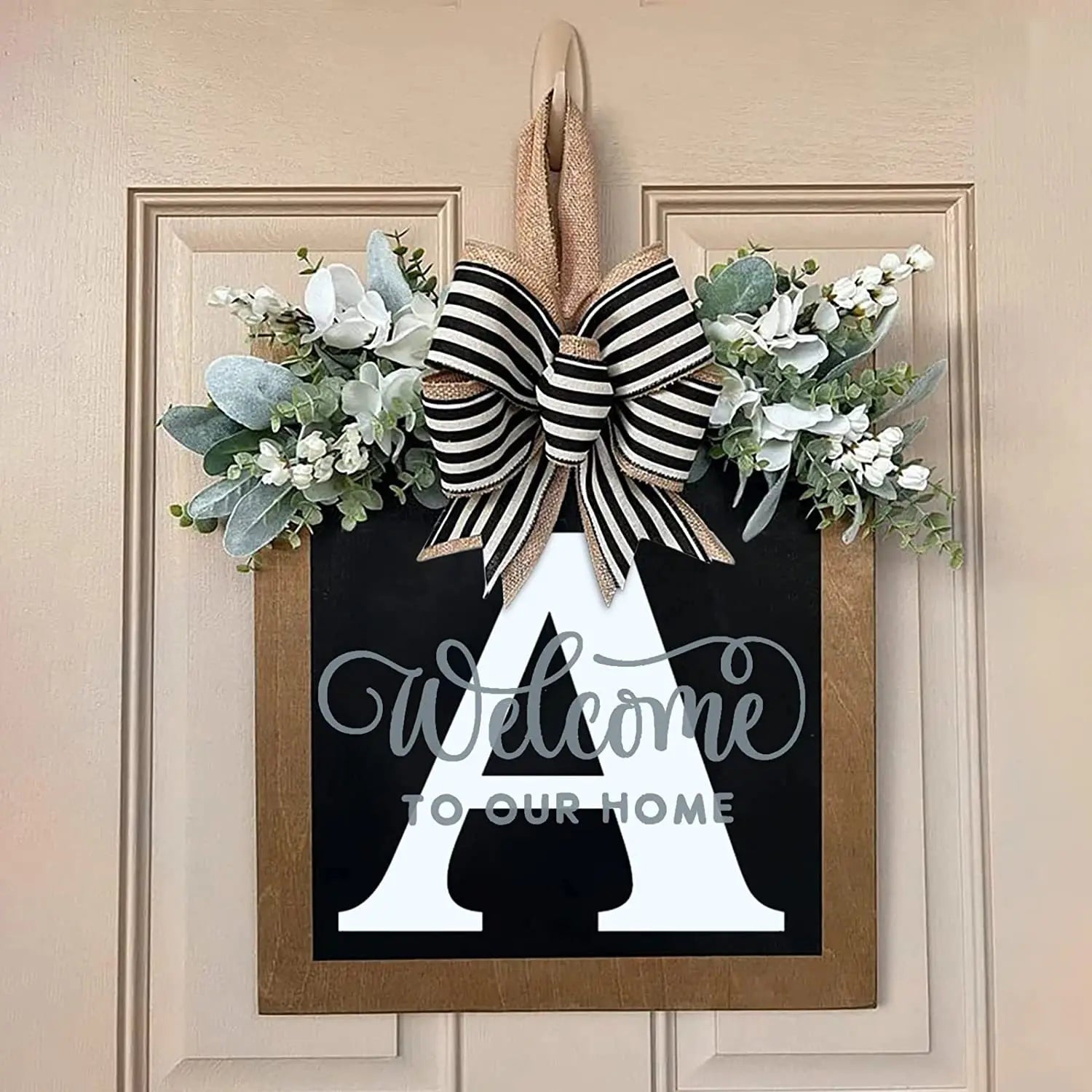 26-letter Personalized Front Door Decoration Door Hangings Layout Props Wooden Crafts Pendants Oasis Select A 30X30CM