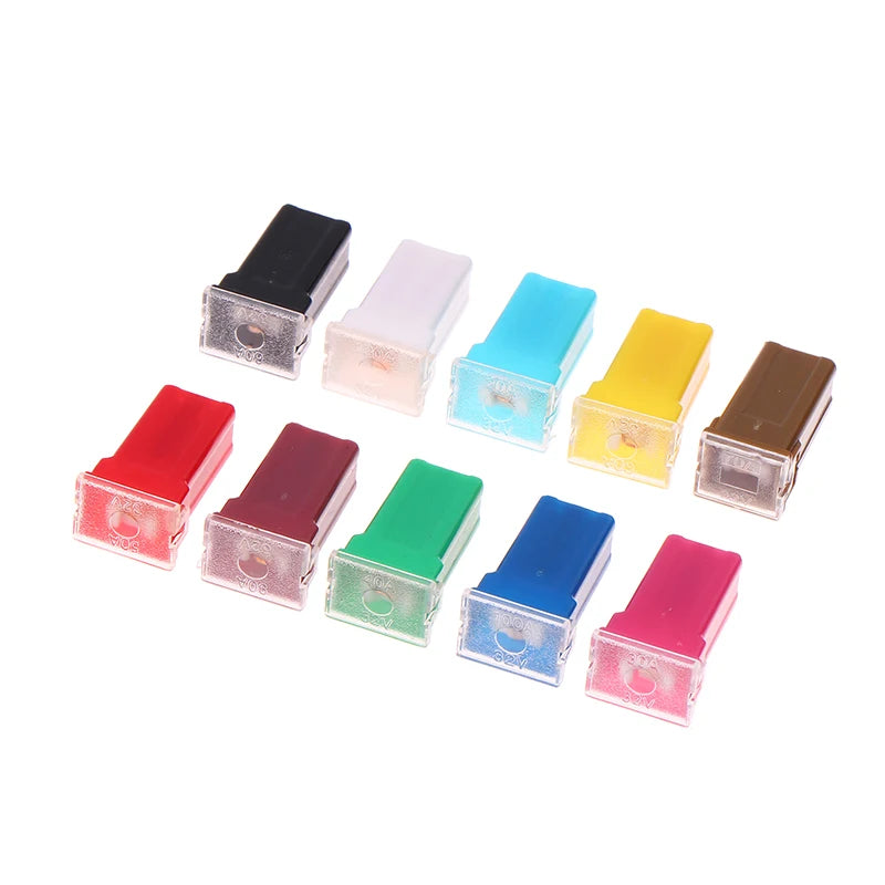 5pc Mini Square Fuse Set, 20A to 60A Size Range, Automotive Fuses with Plastic Storage Box Oasis Select