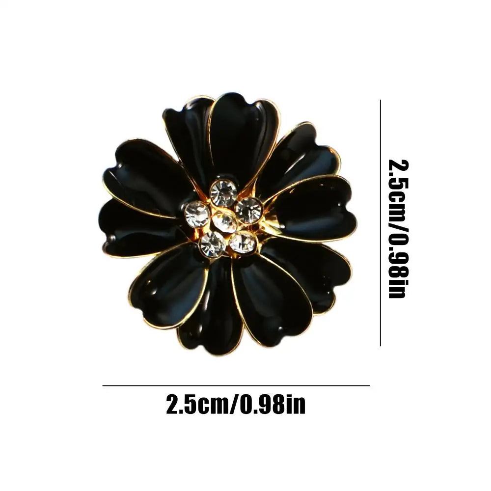 Button Covers for Women Blouses Decoration Flower Shaped Button Covers for Jeans for Jeans Sewing Dress Fabric Blouse Clothing Oasis Select Black