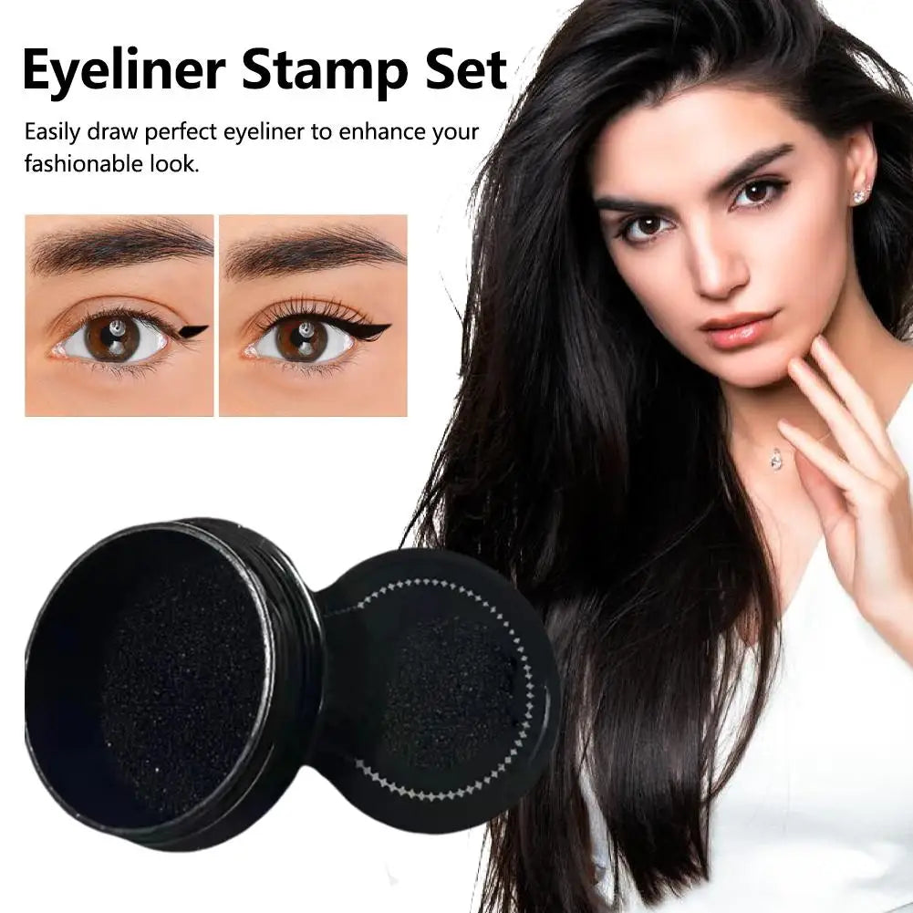 Double Ended Eye Eyeliner Stamps Set Eye Shadow Cosmetic Easy To Color Eye Liner Stamping Stencil Accessories Lash Make Up Tools Oasis Select