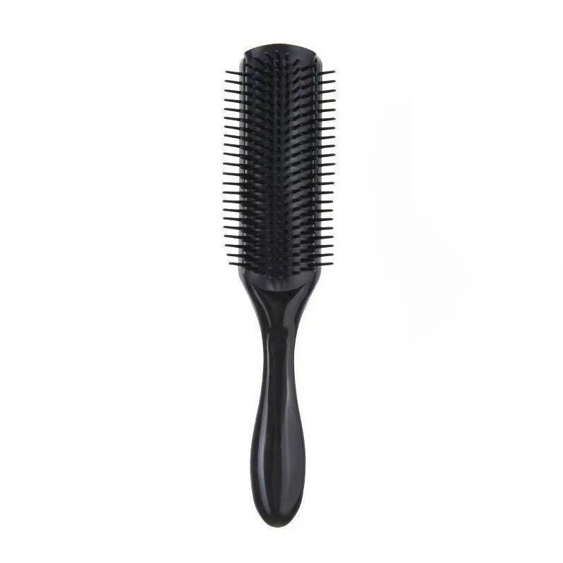 9-Row Detangling Hairbrush & Scalp Massager – Curly & Wet Hair Detangling Hairbrush Oasis Select black