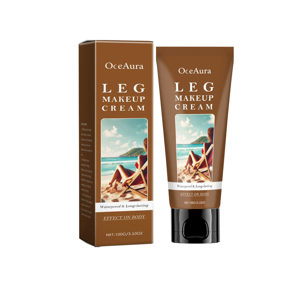 OceAura Leg Makeup Lotion – Waterproof Body Foundation Body Foundation Lotion Oasis Select B Cocoa Color