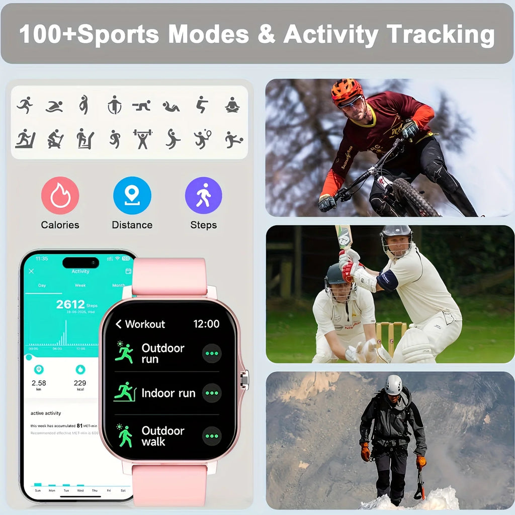 ERUN 1.83" Smartwatch – Wireless Calling, Sleep & Activity Tracker