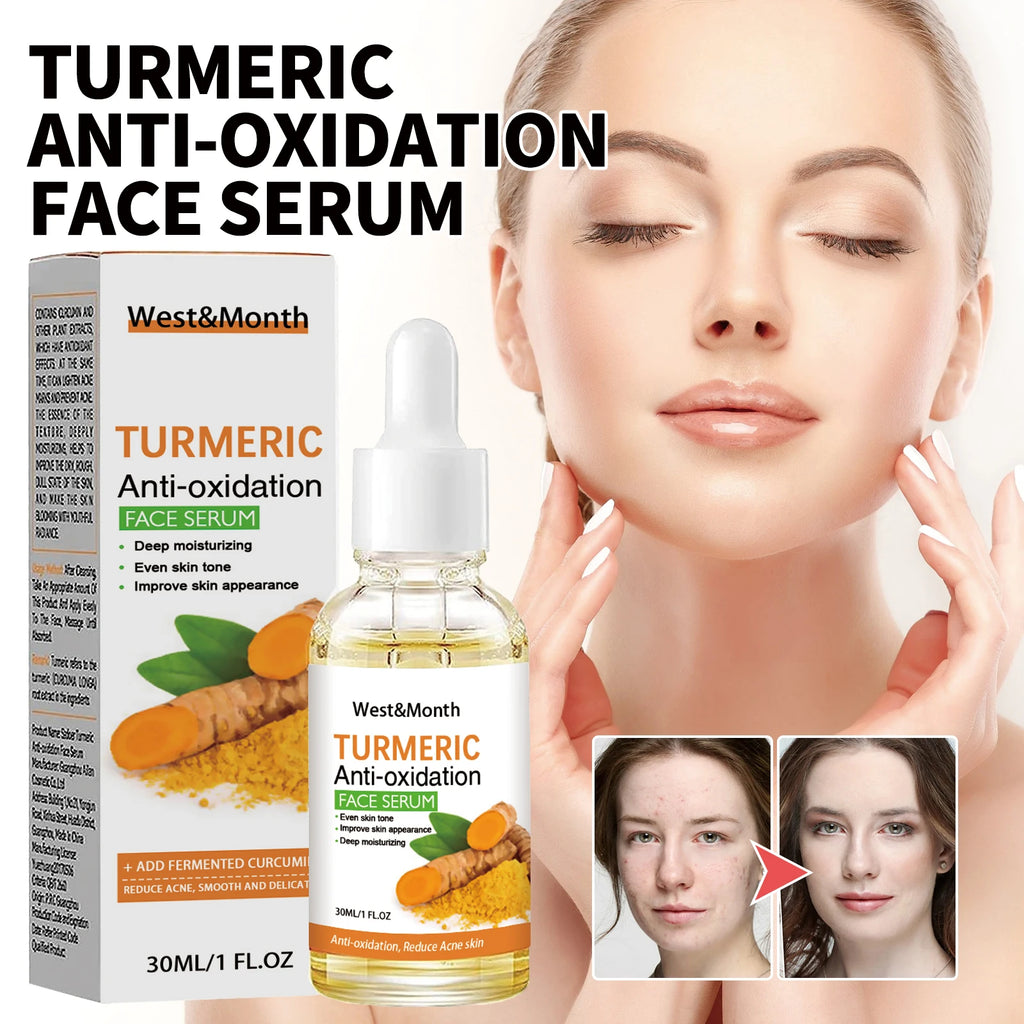 Turmeric Anti-oxidation Face Serum 30ml Hydrating Moisturizing Facial Skin Care Essence for All Skin Types Soft Delicate Skin Oasis Select