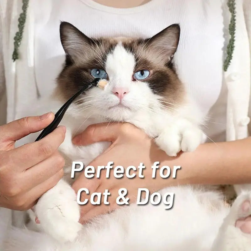 Pet Tear Stain Removal Brush Eye Cleaning Tear Stain Powder Brush Eye Poo Brush Makeup Brush Eye Cleaning Tool for Dog and Cat Oasis Select