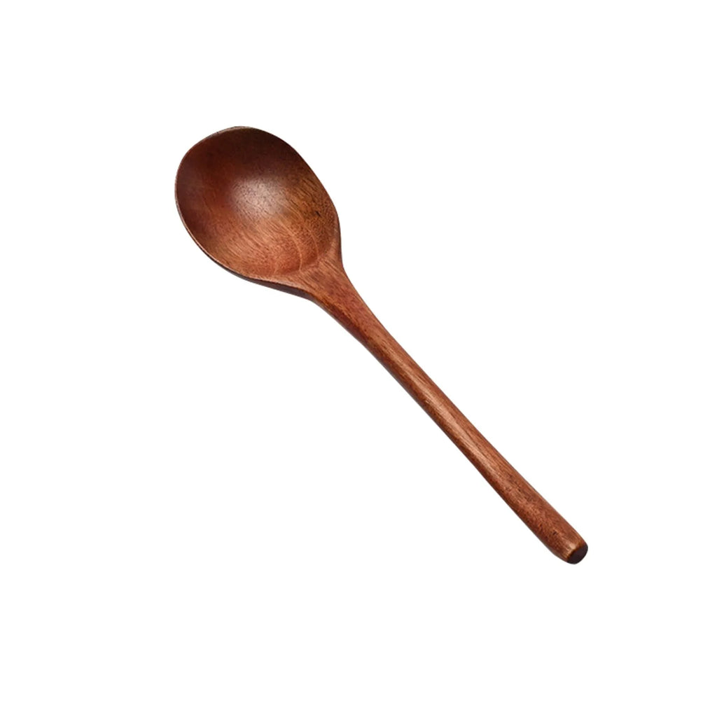 Japanese Wooden Spoon – Long Handle Ramen & Baby Spoon Wooden Kitchen Spoon Oasis Select J