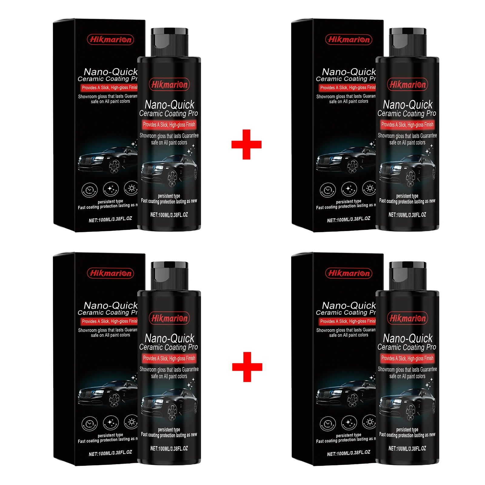 Nano Ceramic Car Coating Liquid Polish for Automotive Surface Coating Restore Shine Long Lasting Gloss Paint Protection Car Care Oasis Select 4pcs