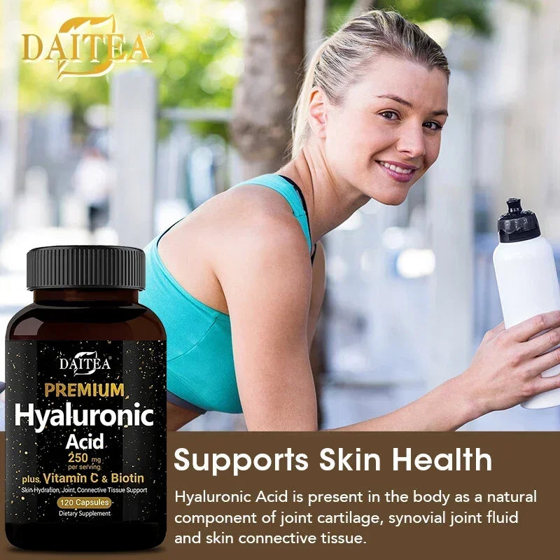 Hyaluronic Acid 250mg + Biotin & Vitamin C – 3-in-1 Capsules Hyaluronic Acid Supplement Oasis Select