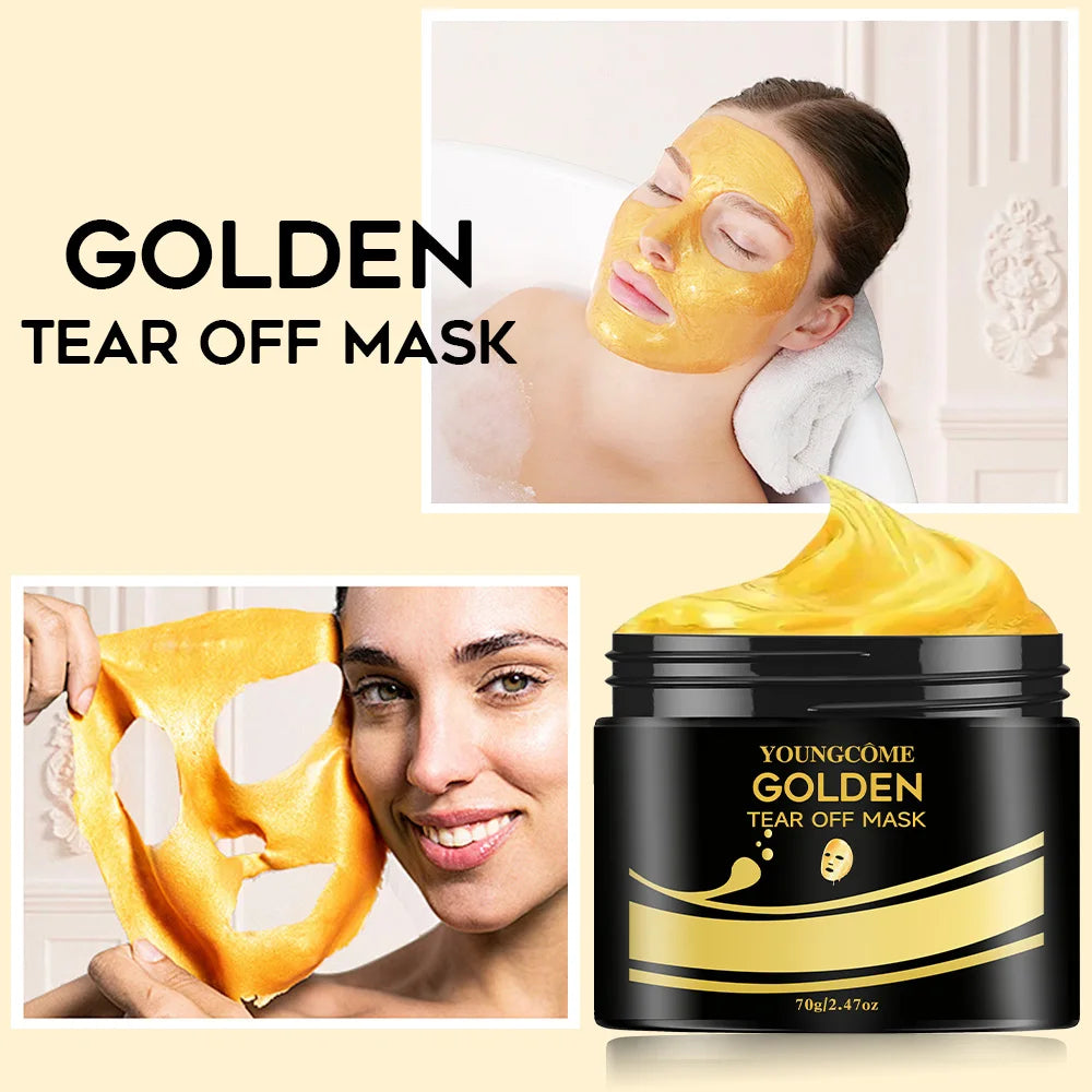24K Gold Tear Off Mask Deep Cleansing Remove Blackheads Firming Skin Oil-Control Whitening Skin Care Moisturizing Masks Oasis Select