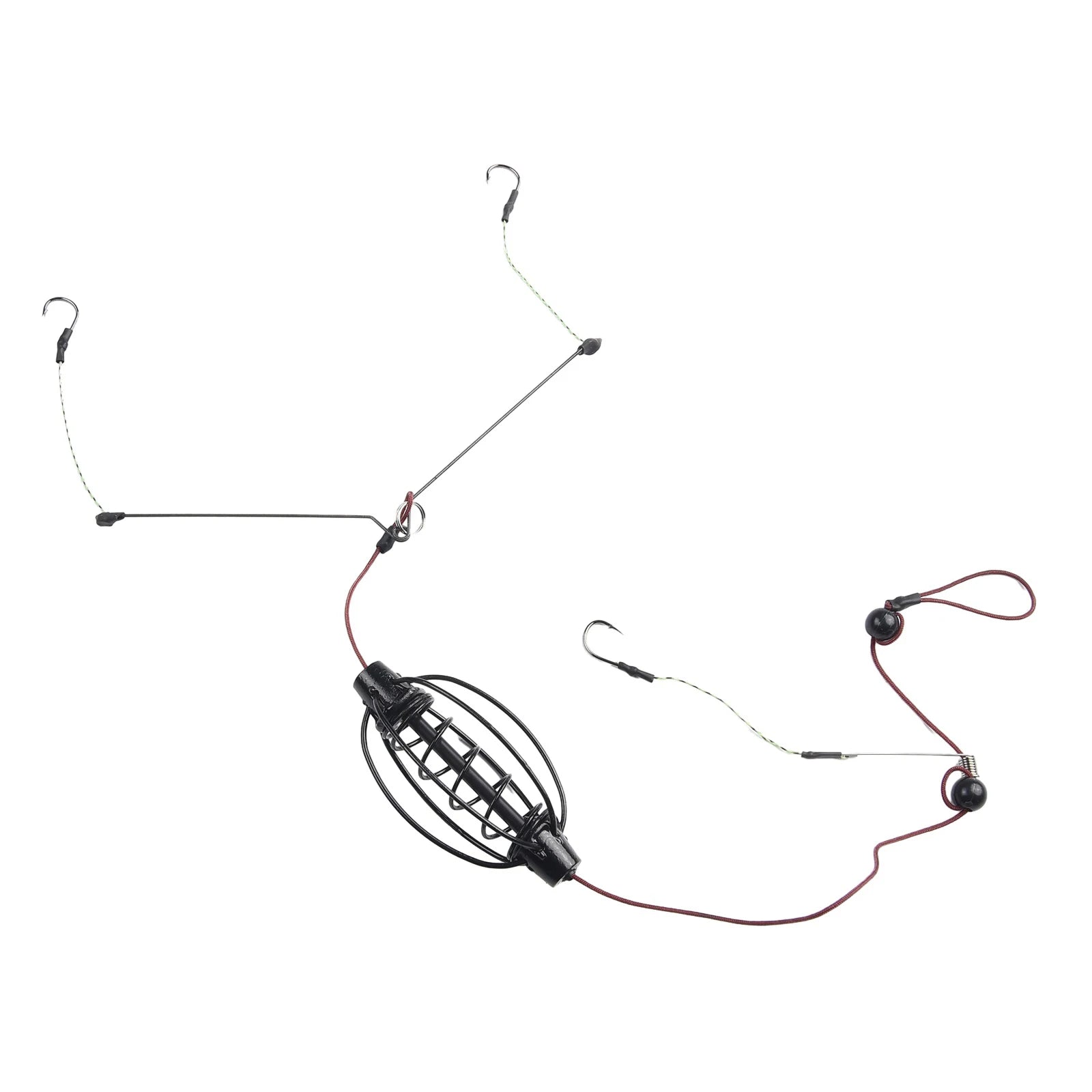1PCS Carp Fishing Feeder European Carp Fishing Cages Hook Rig Set Inline Method Feeder Tackle Nest Spring Hook Fishing Equipment Oasis Select