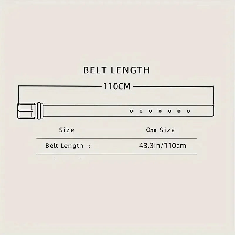Punk Style Rivet Belt Set Equipped with Stainless Steel Square Buckle PU Panel Material Male and Female Pyramid Rivet Decorat Oasis Select