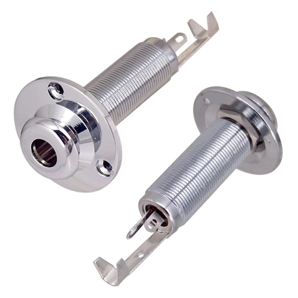 Acoustic Electric Guitar Stereo End Pin Jacks Socket Plug 6.35mm 1/4Inch Pickup Output Jack Plug Socket Guitar Parts Oasis Select