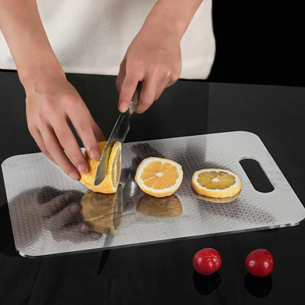NEW Honeycomb Pattern Stainless Steel Cutting Board, Anti-Slip & Anti-Bacterial Double-Sided for Meat, Veg, Fruit - Home Kitchen Oasis Select