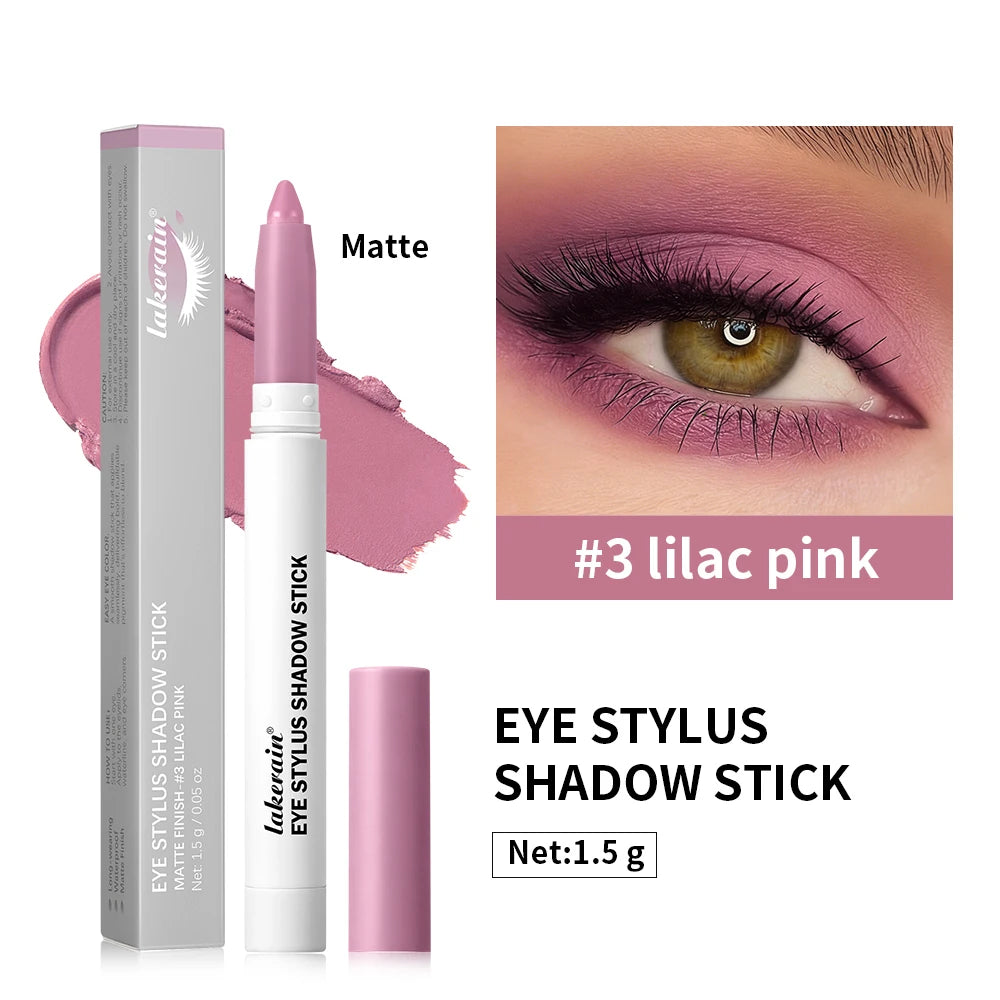10 Colors Eyeshadow Sticks Long Lasting Waterproof Shimmer Glitter And Matte High Pigmented Eyeshadow Pencil Crayon Makeup Oasis Select 3lilac pink