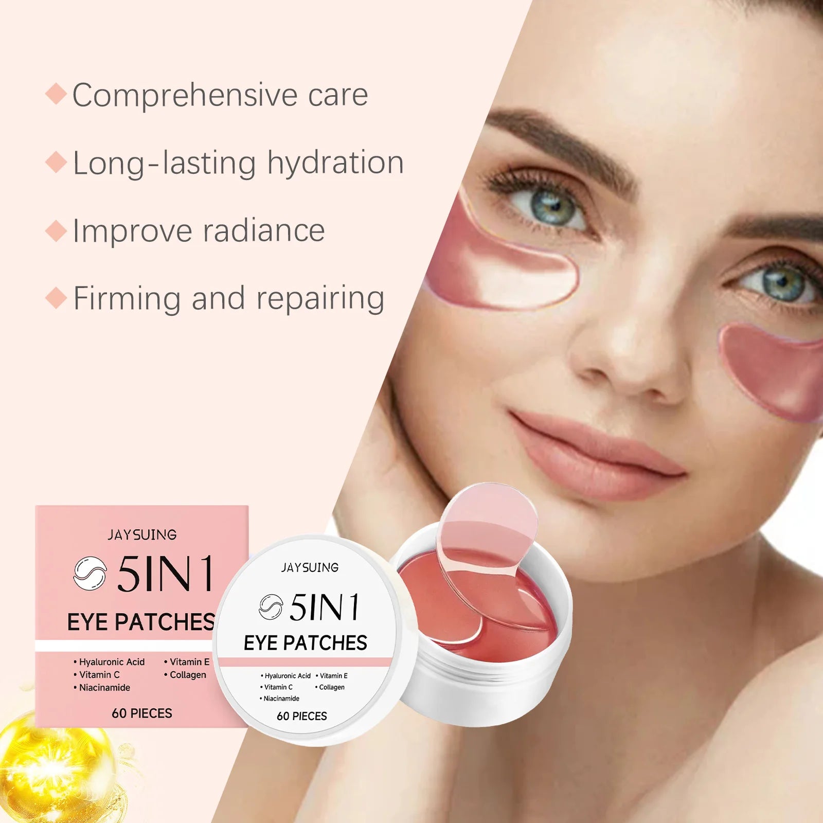 Collagen Eye Mask 60pcs – Brighten, Hydrate & Reduce Fine Lines Eye Treatment Mask Oasis Select