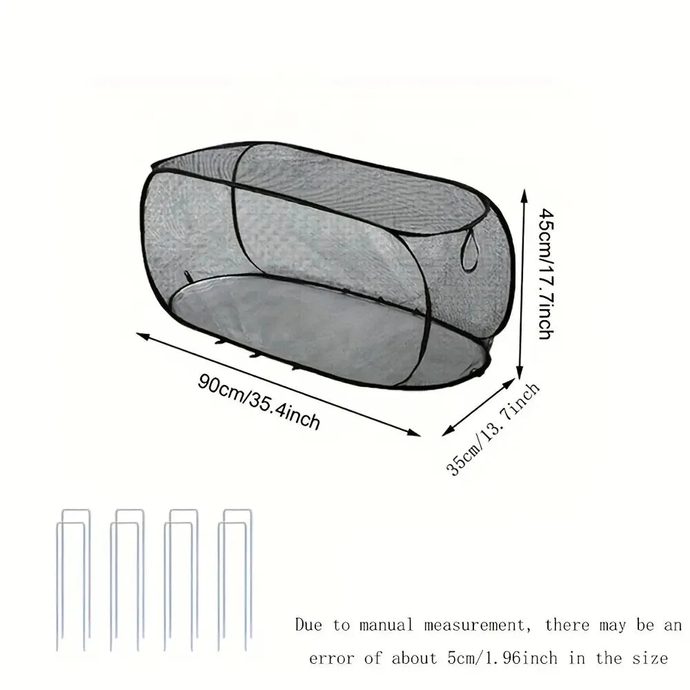 Foldable Plant Protection Netting Raised Beds Bird Control Garden Row Covers with Ground Stakes Mesh Plant Cage Flower Beds Oasis Select