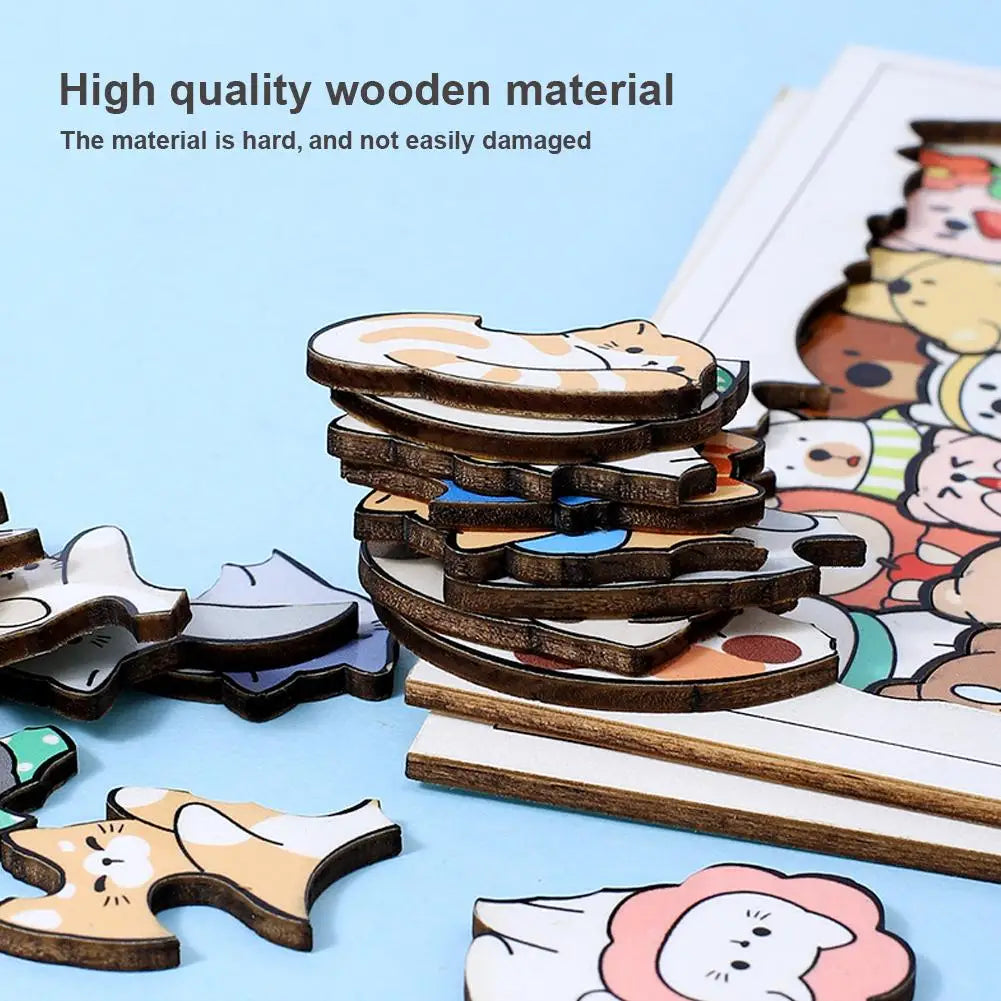50-Piece Wooden Animal Puzzle – Educational 3D Wood Puzzle
