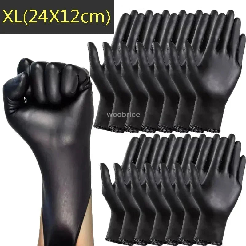 Disposable Nitrile Waterproof Gloves Dish Washing Kitchen Household Gloves Dog Wash Cleaning Glove for Food Working Latex Gloves Oasis Select XL-24x12cm 100PCS (50 pairs)