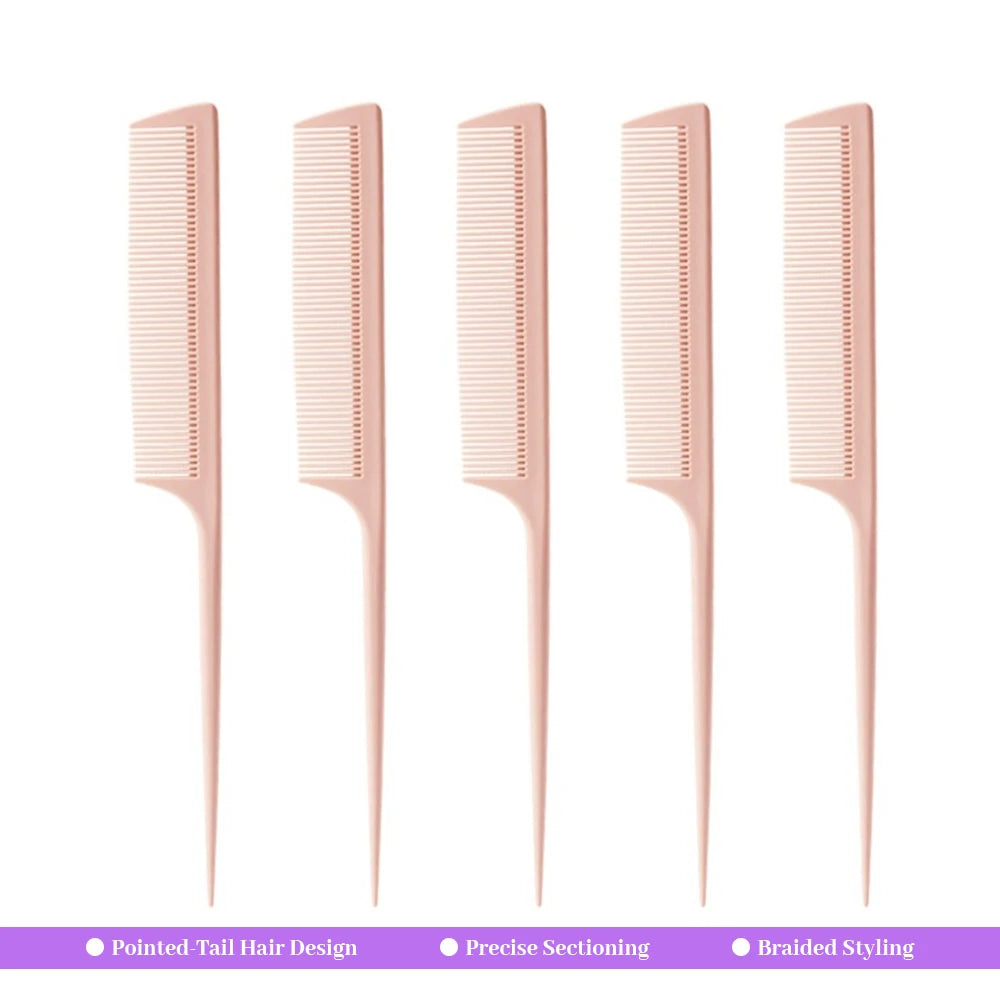 Pointed Tail Comb Set 3/5/10 Pcs – Anti-Static Hair Pick Hair Styling Comb Oasis Select SZ279-5pcs