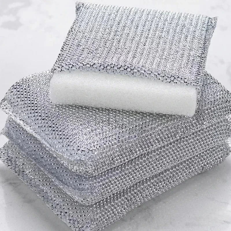 4/6 pieces of soft kitchen cleaning sponge, without scratches, suitable for various surfaces, including cookware and utensils. Oasis Select