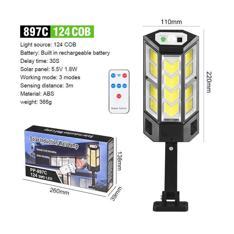 SHINEKNOT Solar LED Outdoor Light | IP65 Motion Sensor 3 Modes