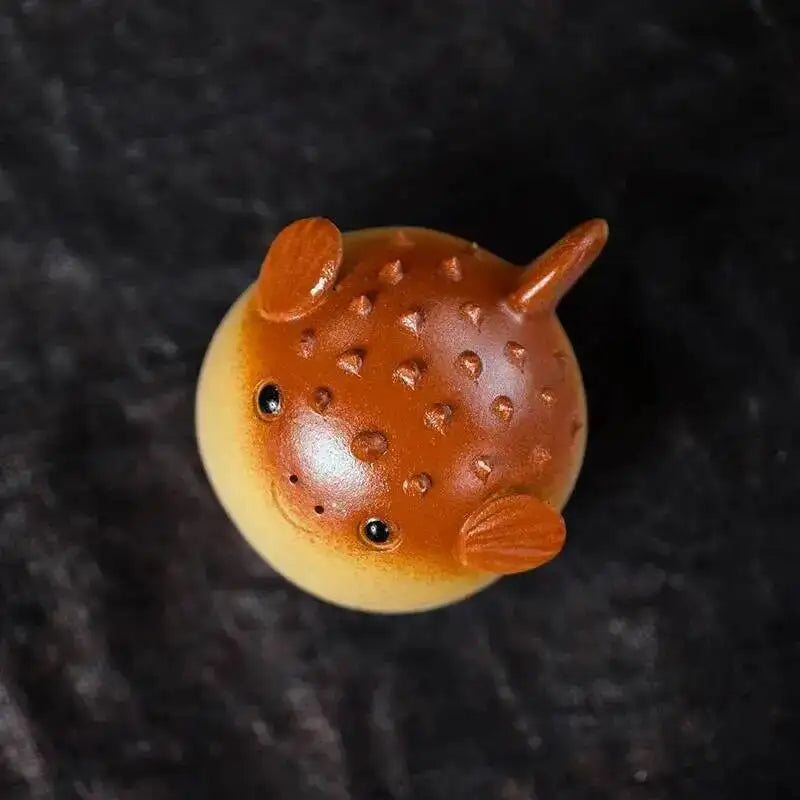 Purple Sand Tea Pet Puffer Ornaments Raise Tea Play Tea Table, Live in the Puffer Family Around the Tea Ceremony Oasis Select