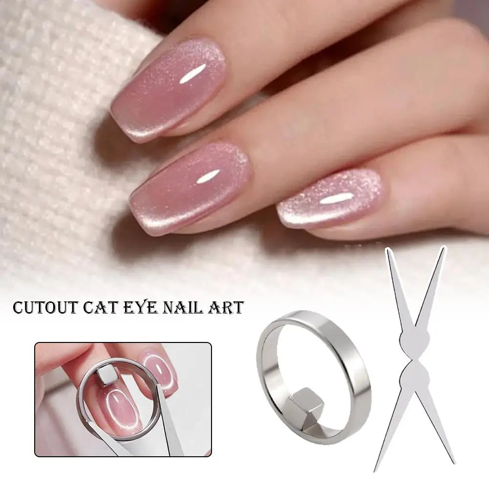 New Circular Cat Eye Nail Magnet Tool Nail 3D Cat Eye Art Magnetic Gel Polish Guide Tool DIY Magnetic Nail Helper Supplies Oasis Select