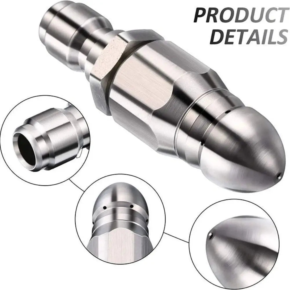 1/4" Quick Plug 5000 PSI Sewer Jetting Pressure Washer Nozzle