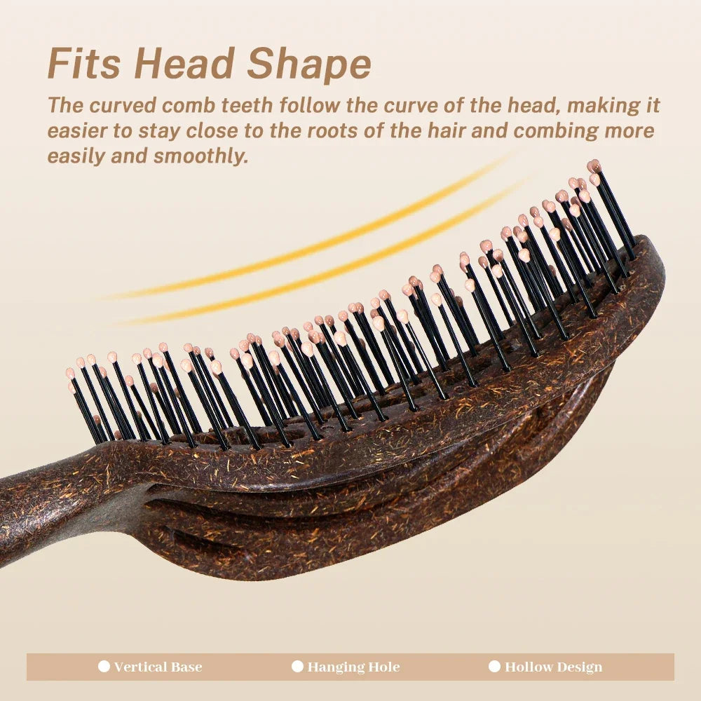 Wheat Straw Hair Massage Comb – Detangle & Quick-Dry Brush Hair Massage Comb Oasis Select