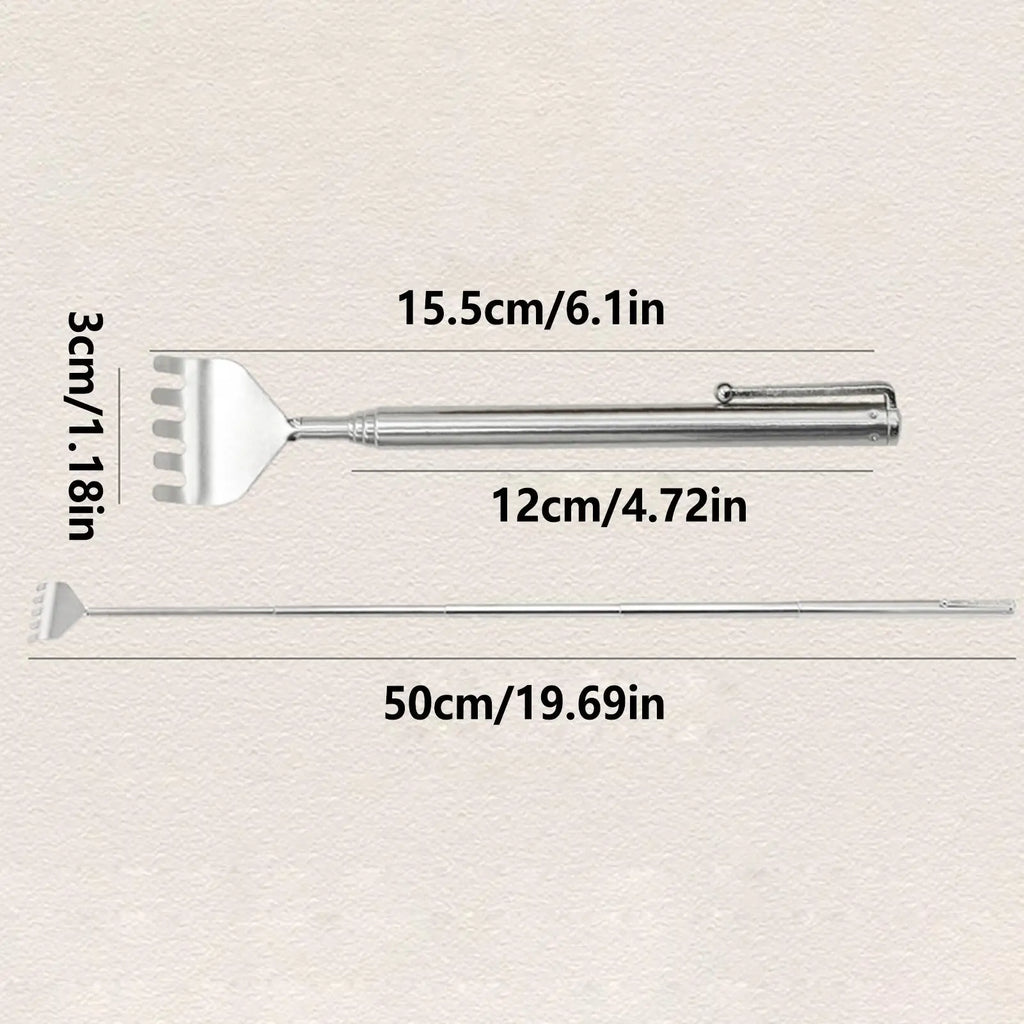 1PC Extendable Back Scratcher Portable Telescoping Stainless Steel Back Scratchers Hand Massager Pocket Scratcher Tools Oasis Select