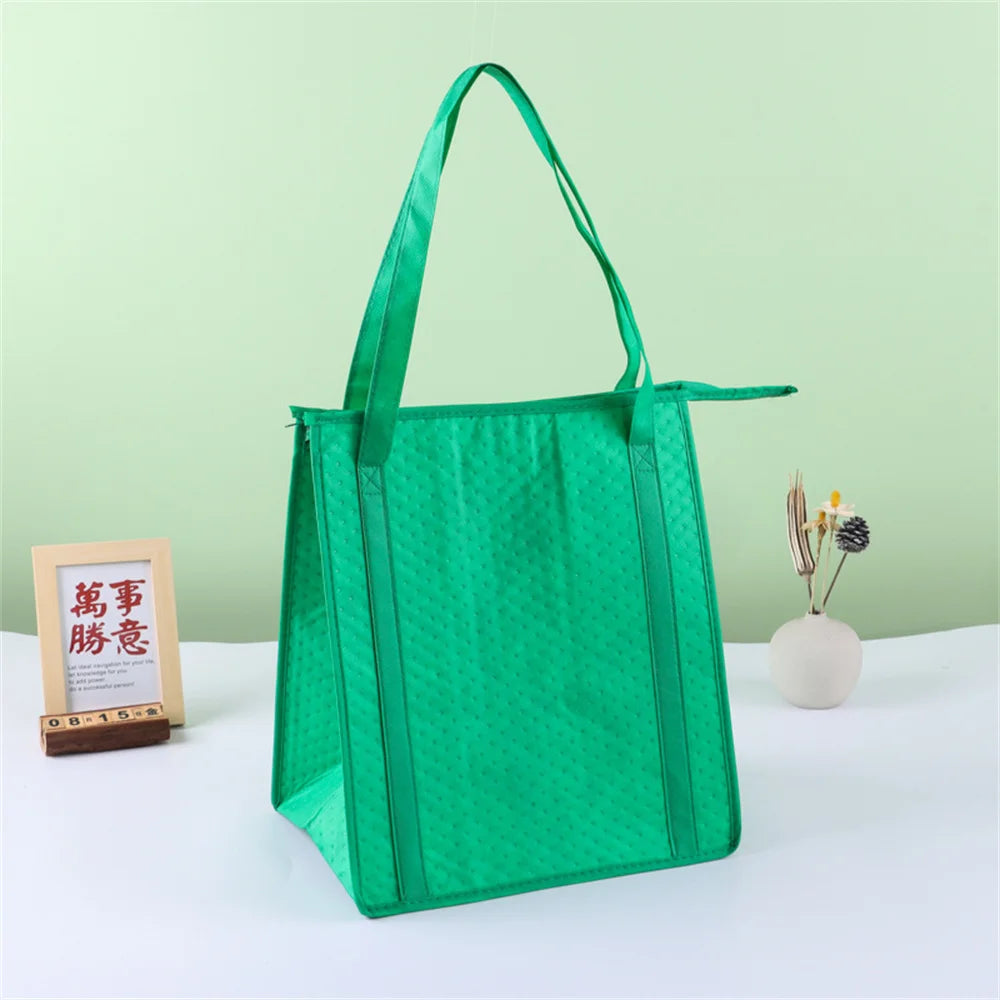 1PC Portable Lunch Cooler Beer Delivery Bag Folding Insulation Picnic Ice Pack Food Tote Thermal Bag Drink Carrier Insulated Bag Oasis Select Green