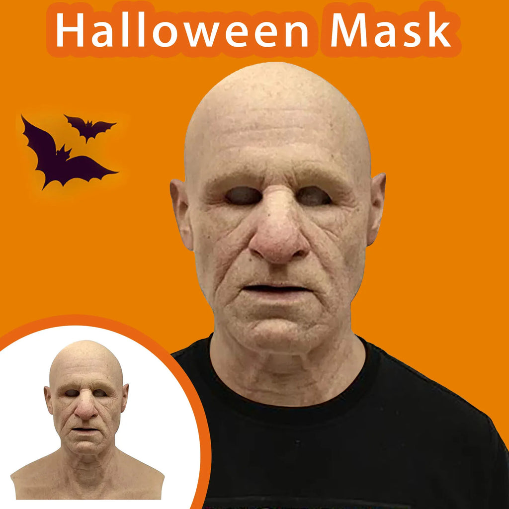 Grandpa Grandma Full Head Latex Mask – Halloween Cosplay Halloween Costume Mask Oasis Select