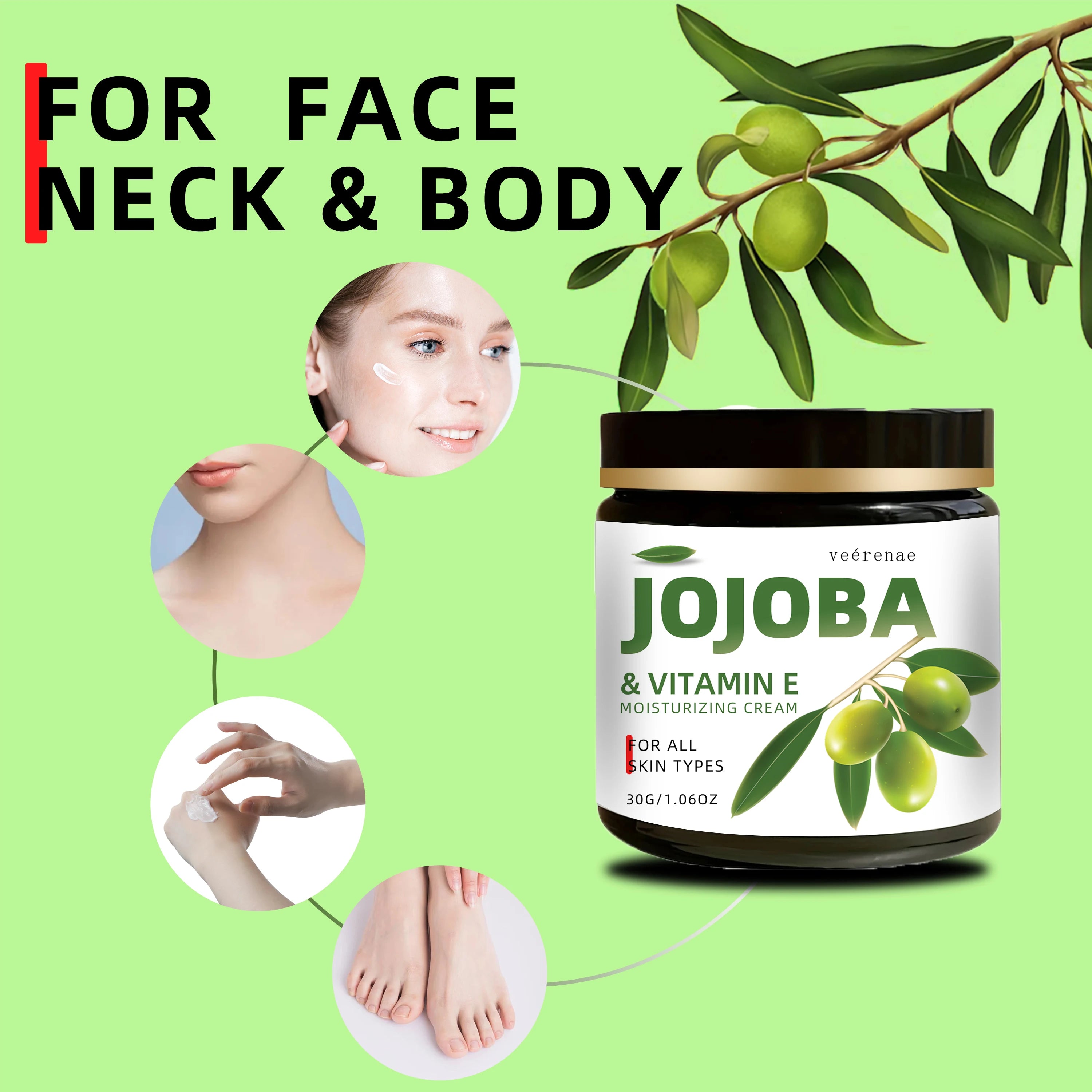 Veérenae Jojoba & Vitamin E Face Cream – All Skin Types