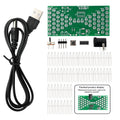 DC5V Electronic Hourglass DIY Kit with LED Light Double-layer PCB Board DIY Soldering Assembly Parts with DC Power Cord Oasis Select Default Title