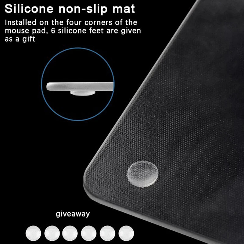 KOQZM Glass Gaming Mouse Pad | Water-Resistant Esports Mat
