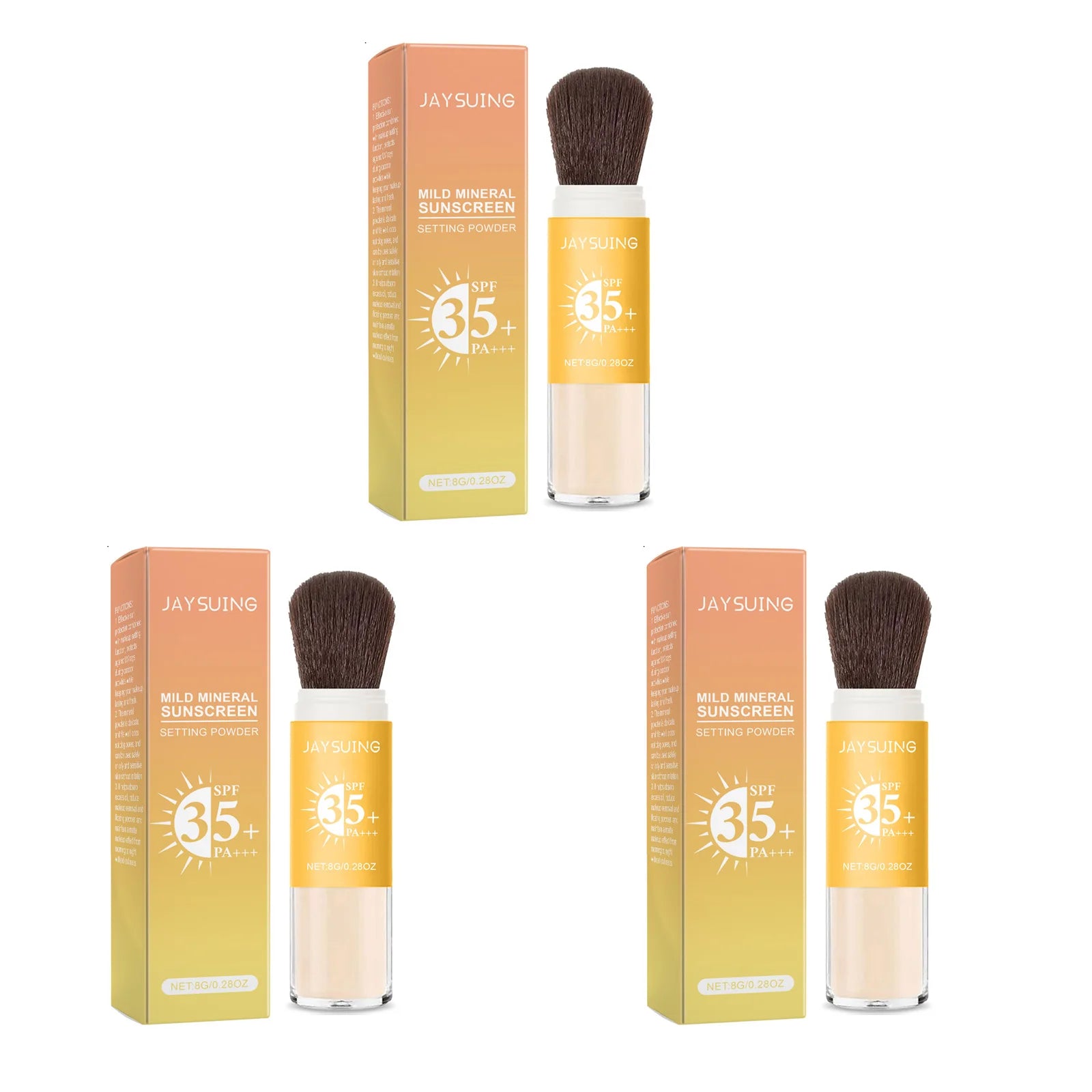 SPF35+ Sunscreen Loose Powder – Matte Oil Control & UV Shield Sunscreen Setting Powder Oasis Select 3 x 8g Boxed