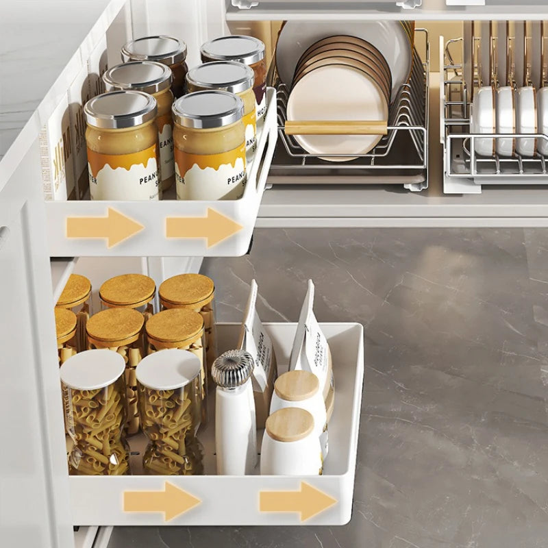 Cabinet basket dish seasoning rack storage artifact kitchen sink organizing rack pull-out rack in cabinet Oasis Select