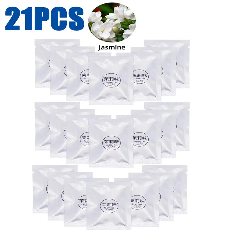 7-21pcs Solid Car Perfume Supplement Tablet Flavor Car Air Conditioner Vent Good Smell Scent Pads Car Refill For Auto Air Outlet Oasis Select 21pcs Jasmine