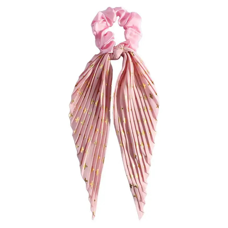 Handmade Crease Scrunchie Retro Ribbon Women's Ponytail Hair Tie Hair Rope Hair Accessory Ретро резинка для волос 핸드메이드 스크런치 Oasis Select one size A
