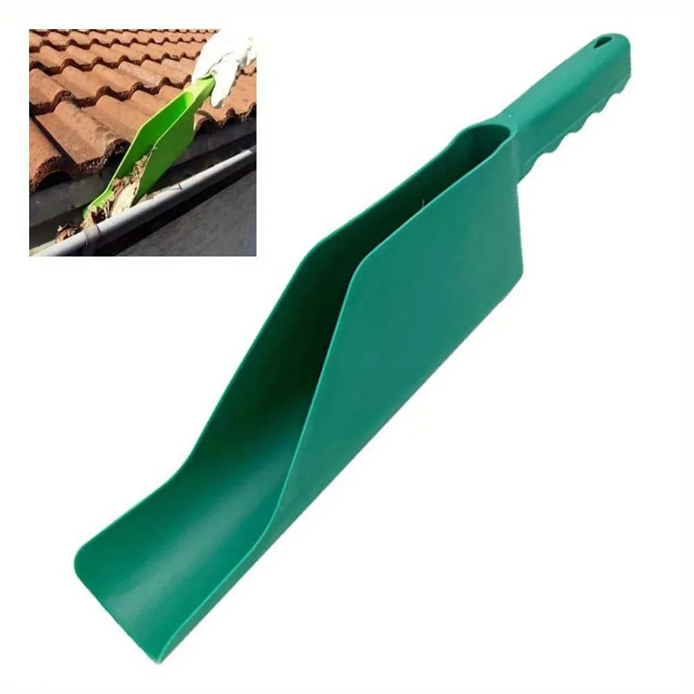 Gutter Getter Scoop Cleaning Roof Tool Flex Fit Dirt Debris Remove Multi Use Eaves Garden Leaf Gutter Spoon Shovel Supplies Oasis Select green