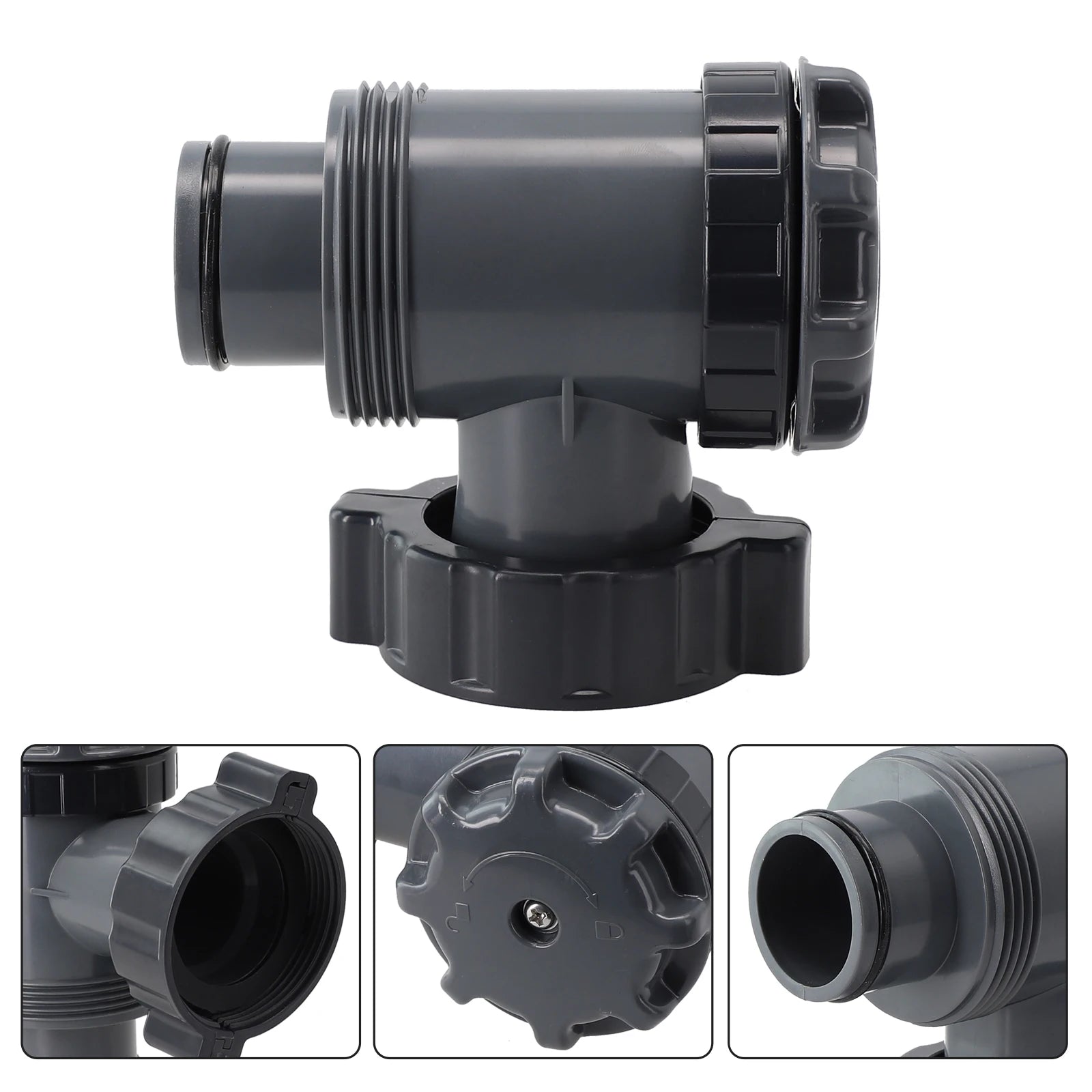 1Pcs Swimming Pool Filter Pump Plunger Valve Replacement 38mm Compatible For Above Ground Pool With 1-1/2 Hose Connection Oasis Select