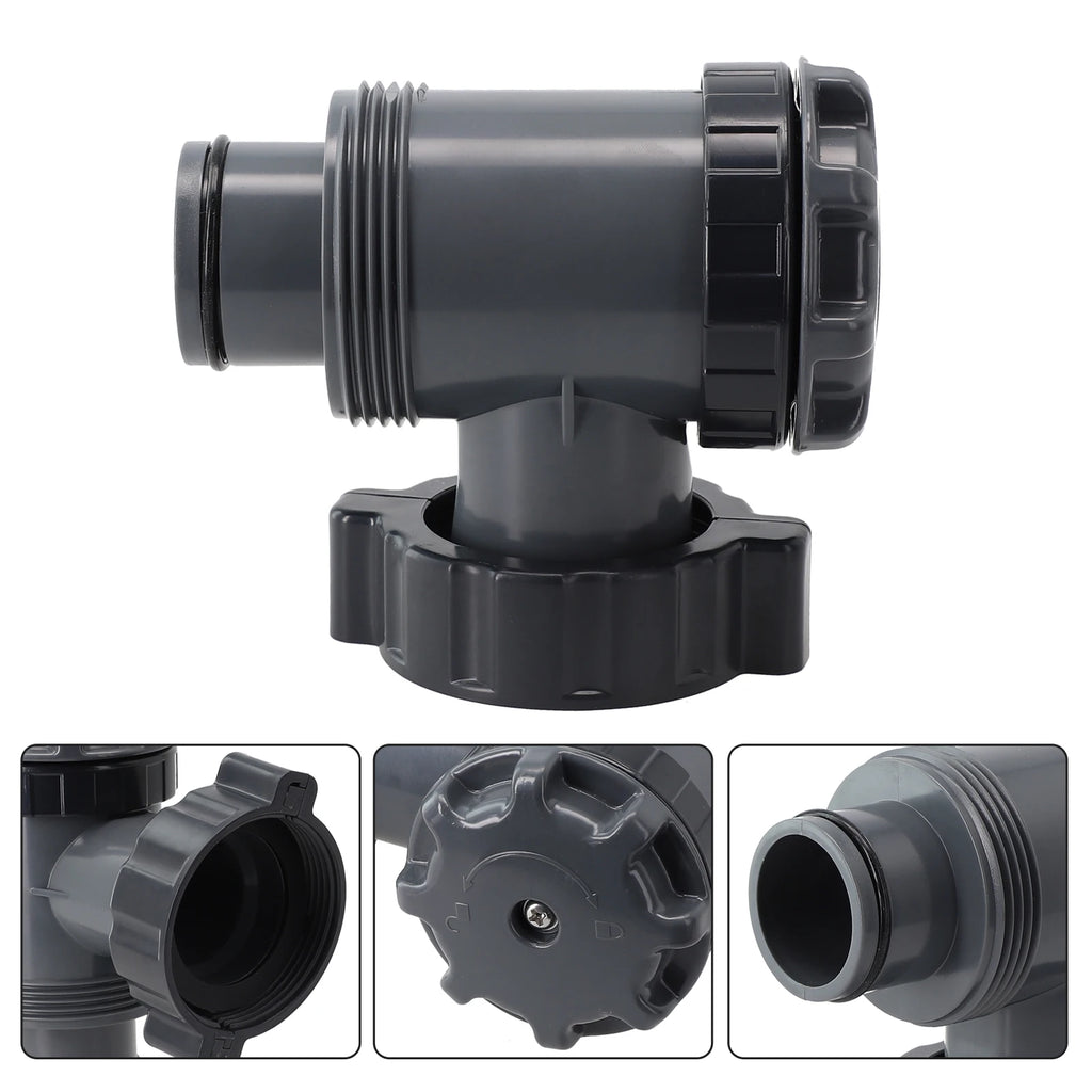 1Pcs Swimming Pool Filter Pump Plunger Valve Replacement 38mm Compatible For Above Ground Pool With 1-1/2 Hose Connection Oasis Select